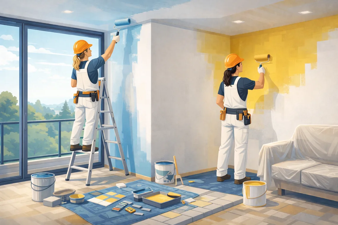 Professionaalne korteri värvimine Viimsis